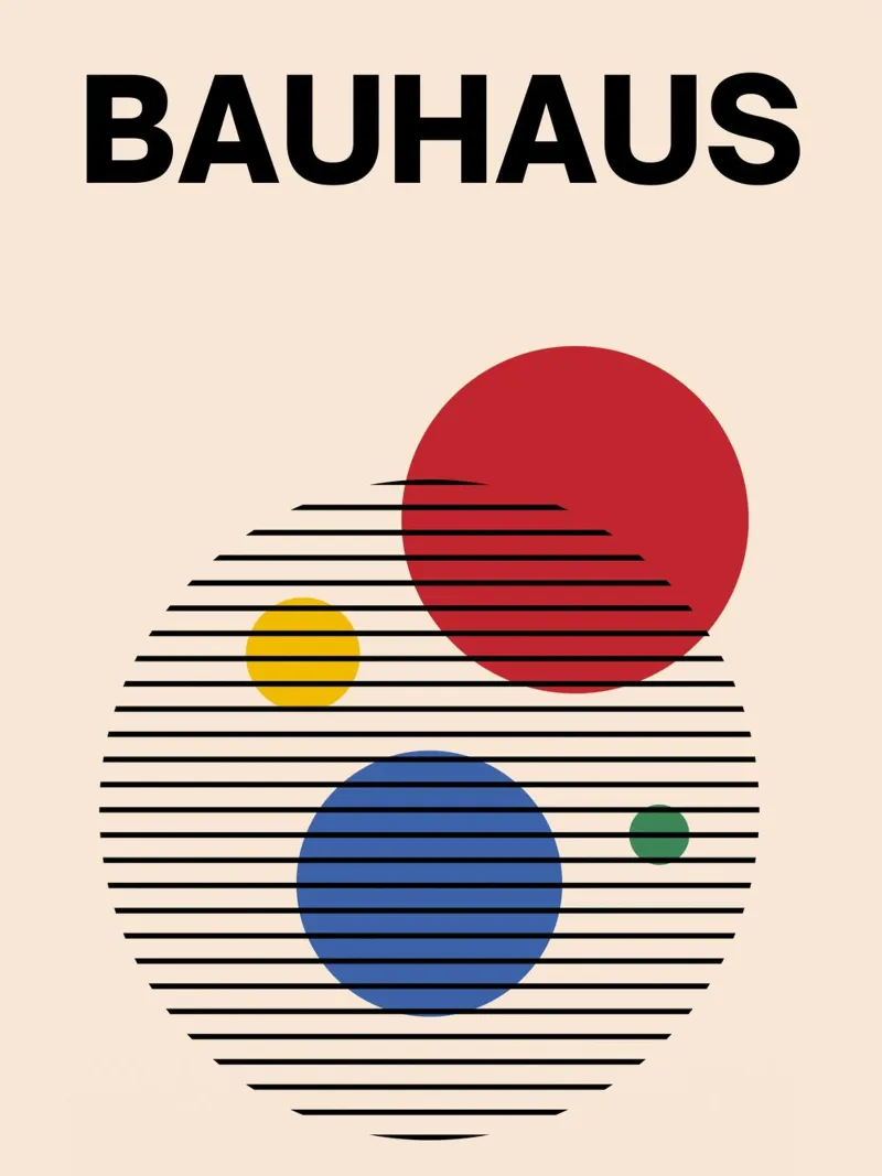 Bauhaus Circles - Abstract Geometry Art hahnemühle by Casa Calm