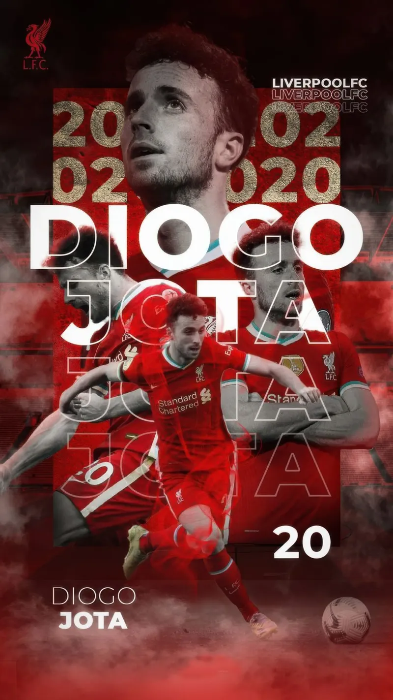 Grazie Diogo Jota 1996 - 2025 poster con telaio in plastica da nice sport
