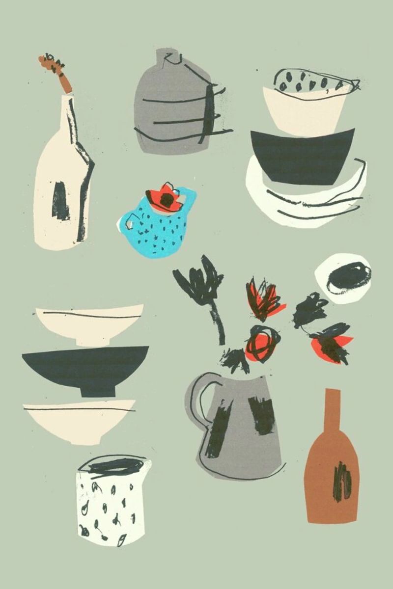 Spotty Jug And Red Anemone poster de Stars Above Us