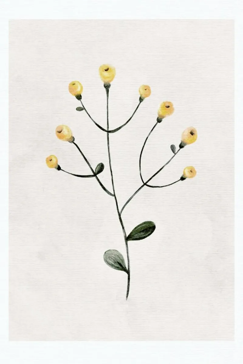 Yellow Treasure poster avec cadre en bois de Goed Blauw