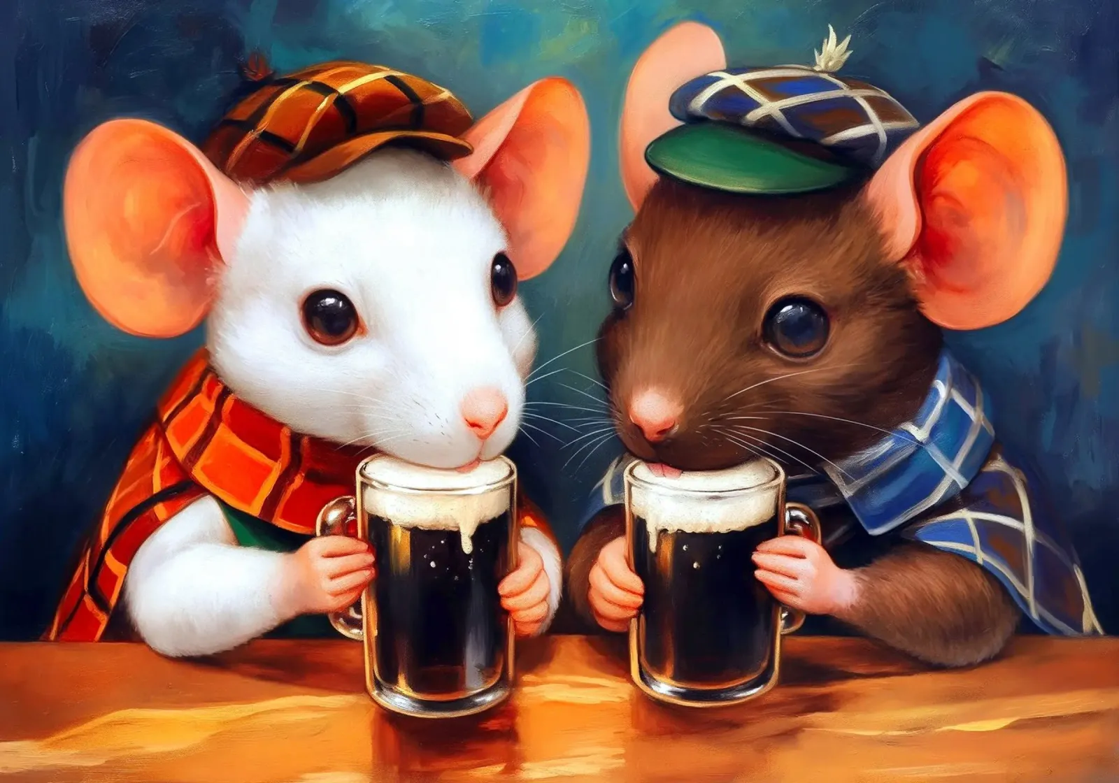 Criceto irlandese beve birra San Patrizio poster da Fleur de Lys