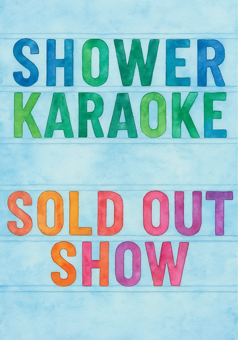 douche karaoke uitverkochte show canvas met Baklijst van onelove