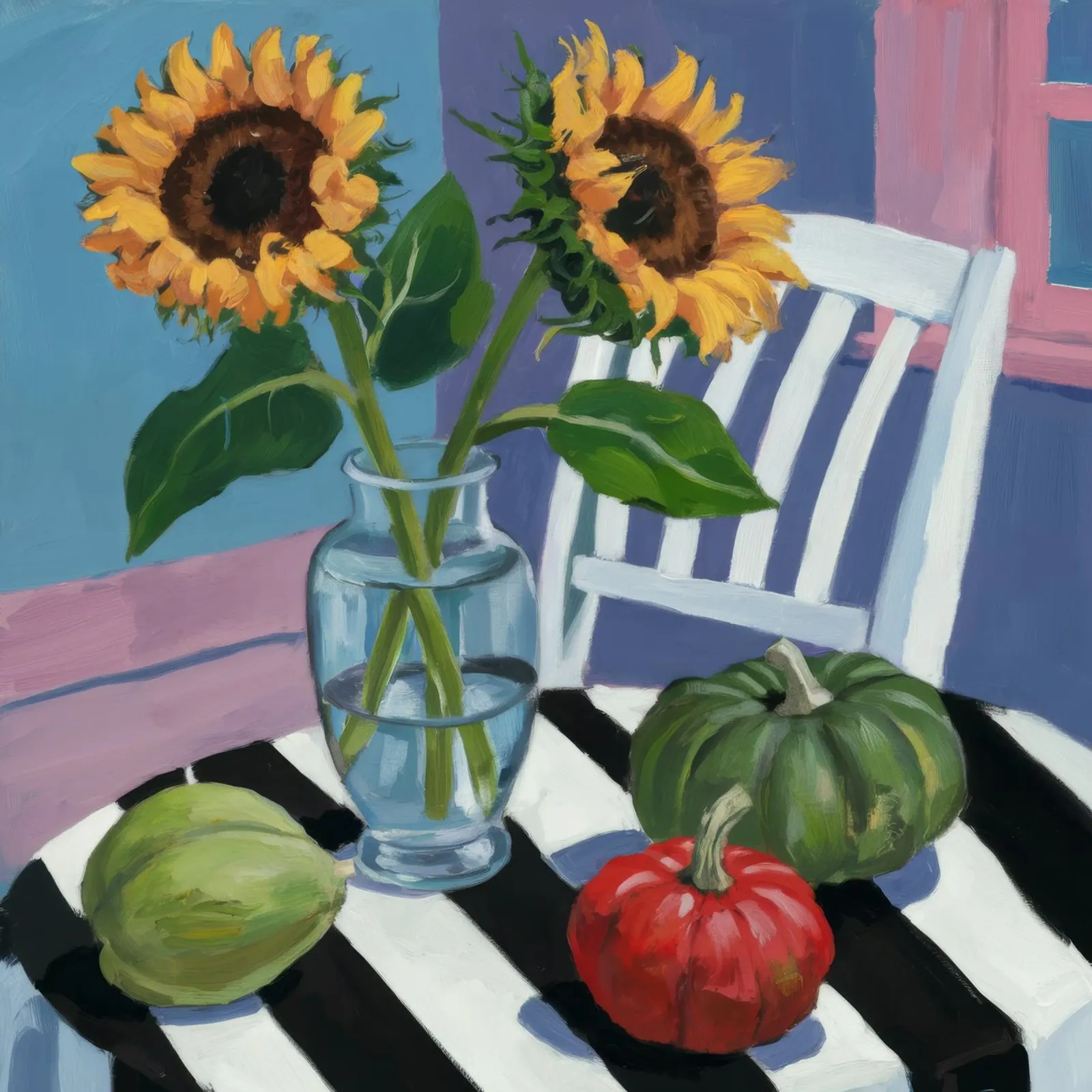 Sunflower Window View canvas by Fable Tempa