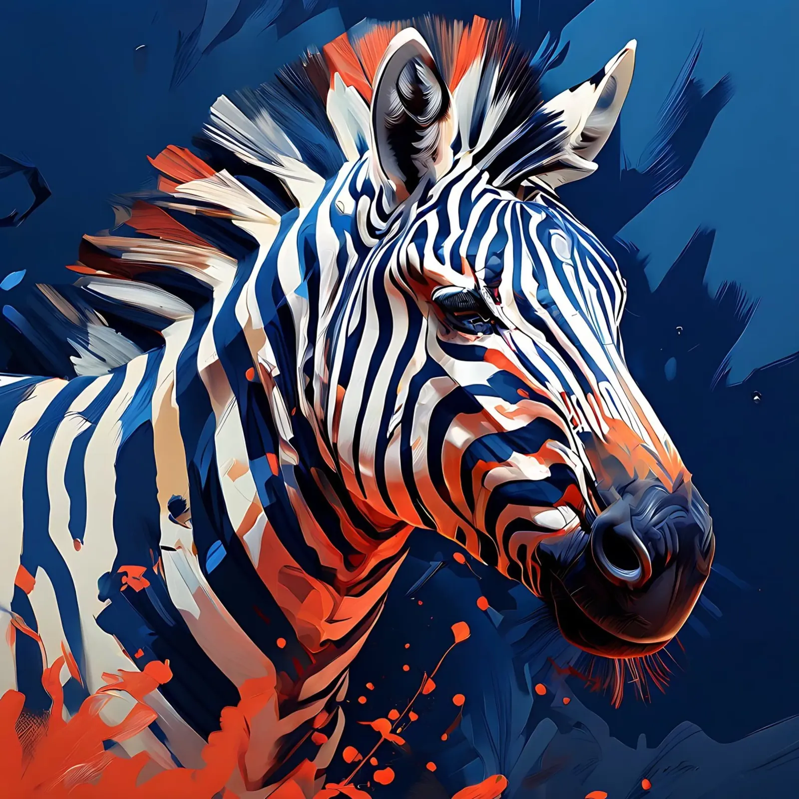 Stile_Zebra_F_1 carta hahnemühle da Tierisch bunt by LK