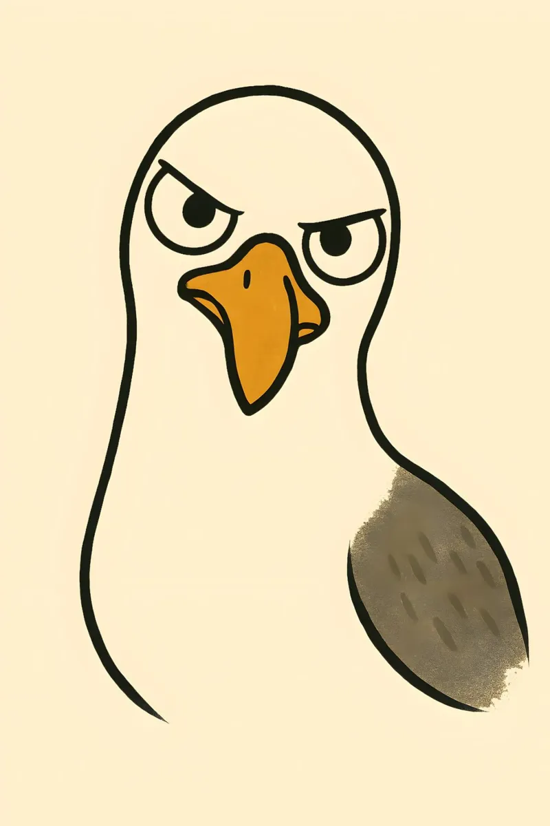 Stormy‑Eyed Gull Poster canvas by LittleMieschiefs