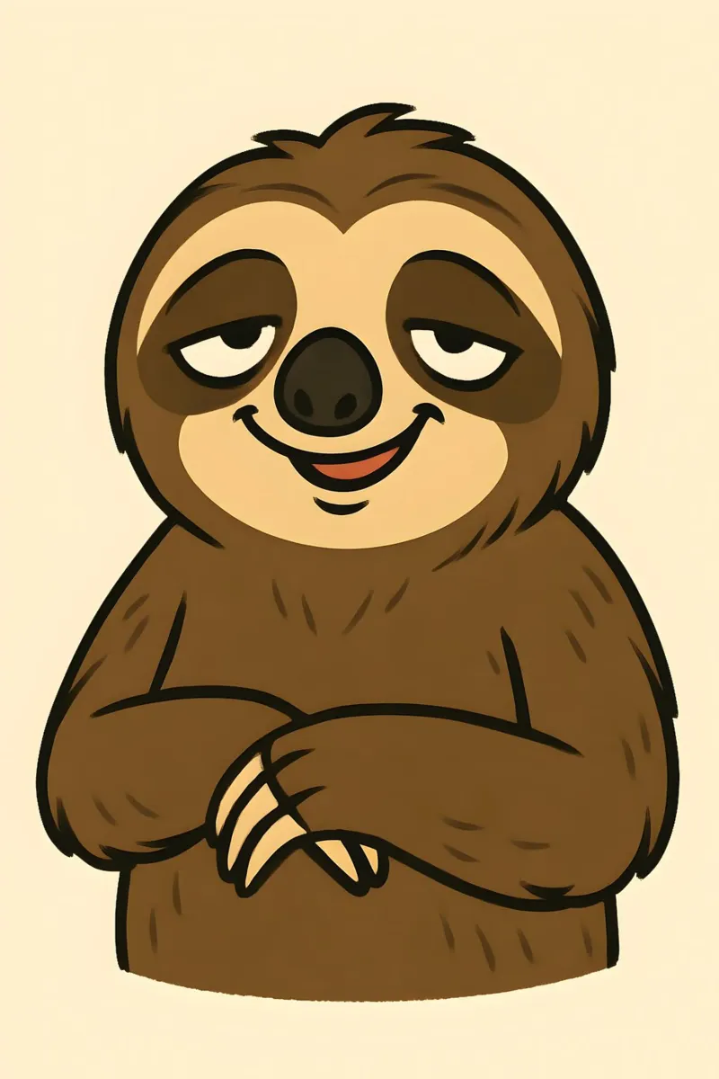 Slow‑Mo Sloth Nursery Poster plexiglass da LittleMieschiefs