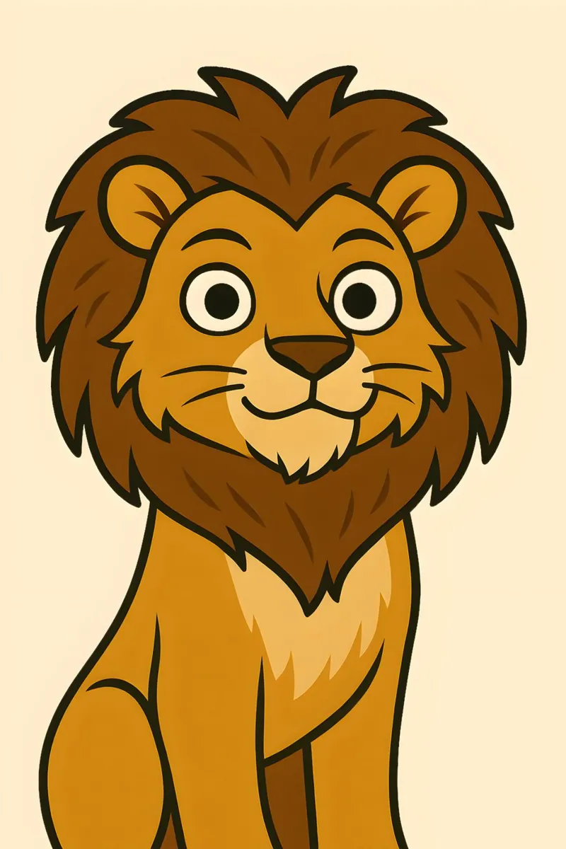 Bright‑Mane Lion Cub Poster carta hahnemühle da LittleMieschiefs