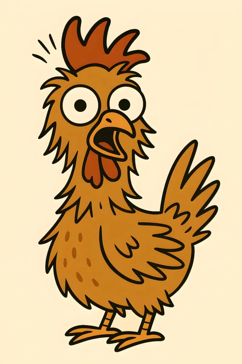 Squawk‑Surprise Crazy Chicken Poster plexiglass da LittleMieschiefs