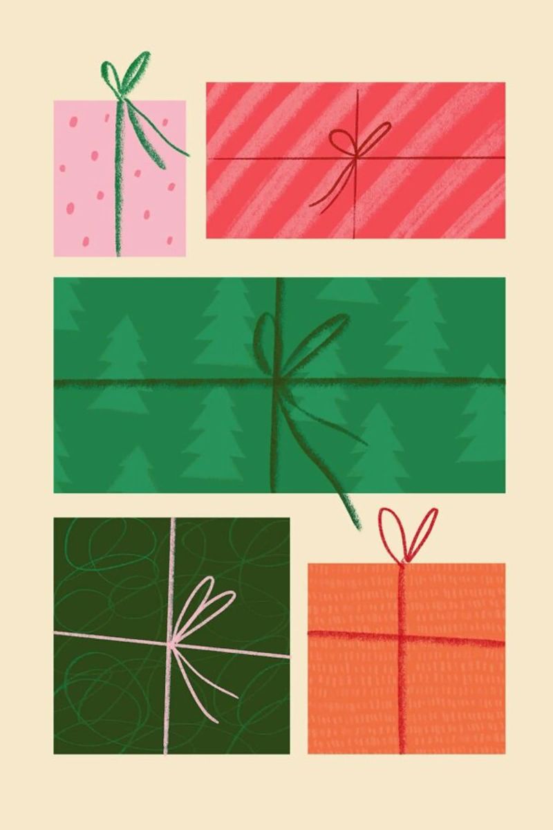 Pile Of Presents poster met kunststof frame van Studio One