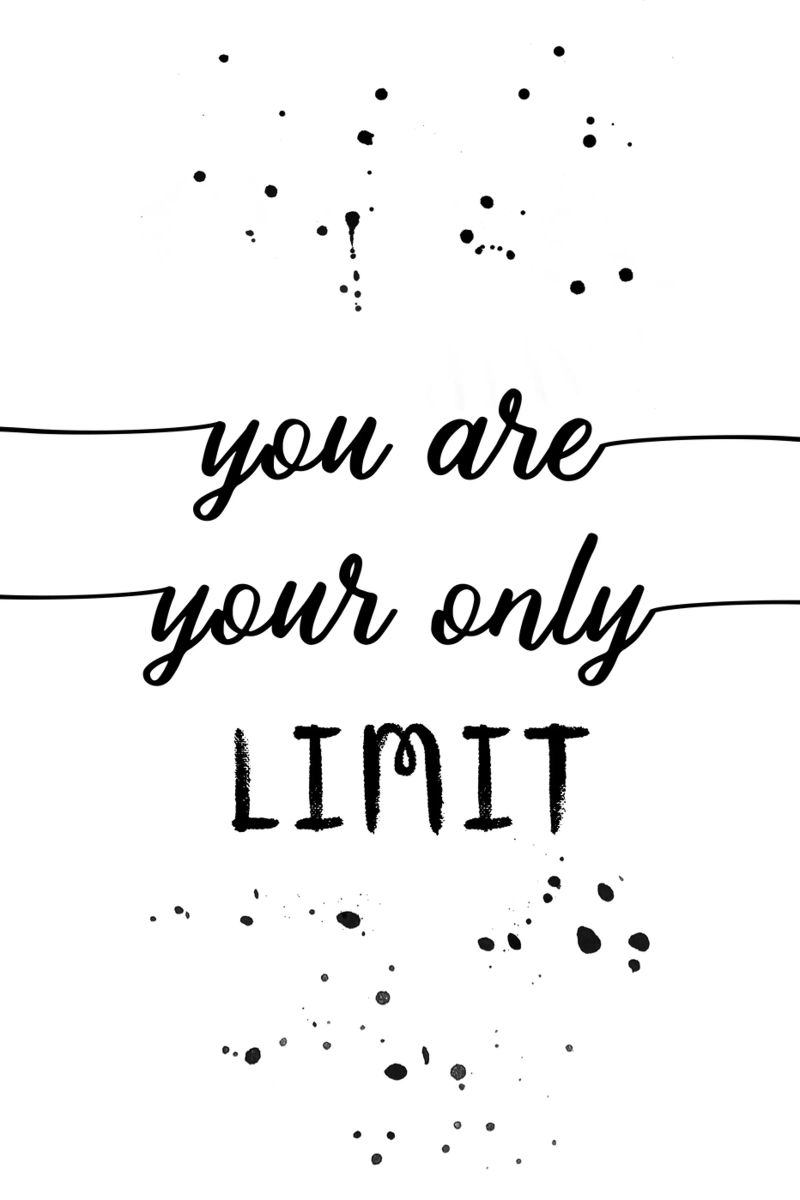 TEXT ART You are your only limit hahnemühle de Melanie Viola