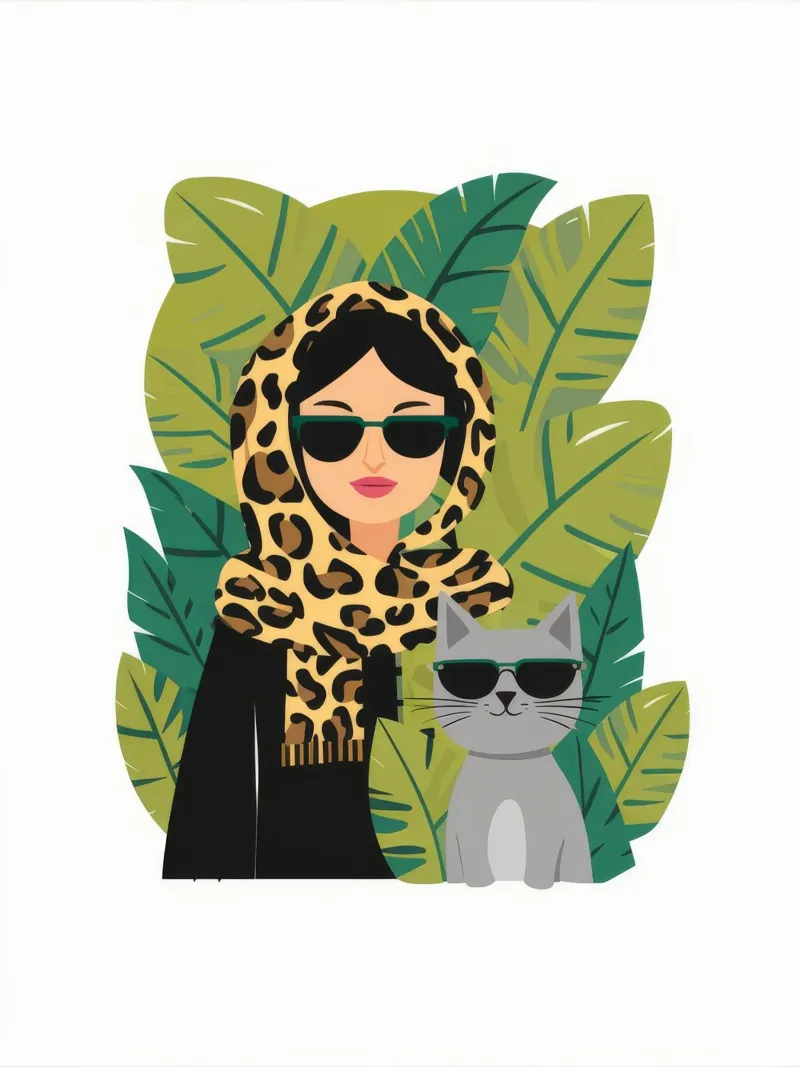 Leopard Print Cool Cats canvas by Stone Decade
