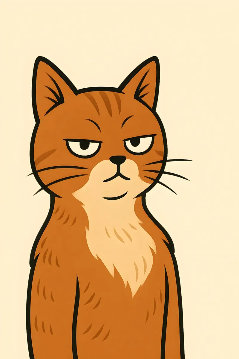 “Too Cool Cat” – Relaxed Animal Poster for Kids Leinwand von LittleMieschiefs