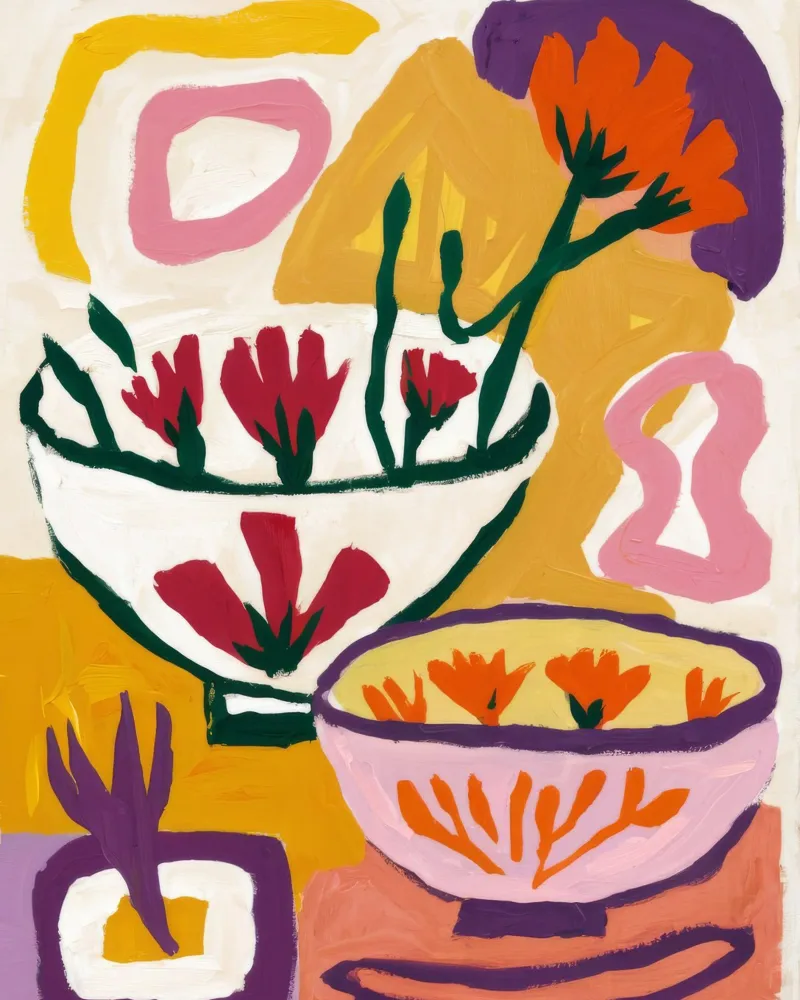 Abstract Bloom Forms canvas by Fable Tempa