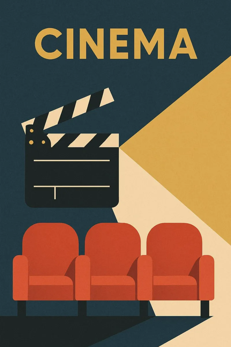 Cinema - Il manifesto cult per gli amanti della settima arte tela con Cornice a cassetta da Art Typo Essentiel