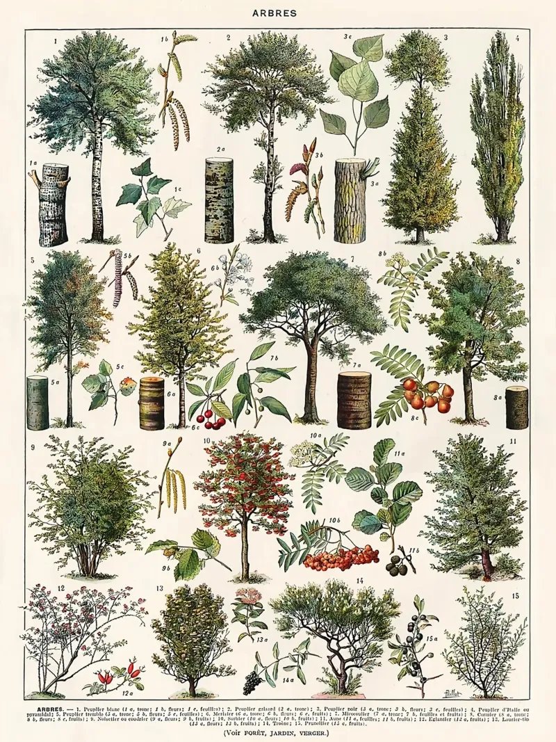 alberi botanici foglie frutti rami pellicola backlit da Graham Robertson