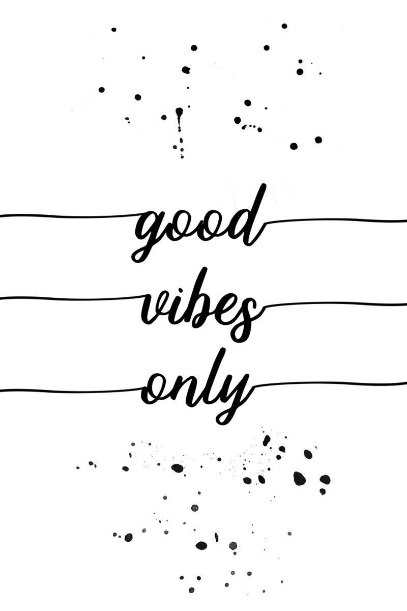 TEXT ART Good vibes only metacrilato de Melanie Viola