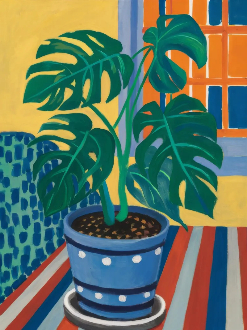 Monstera a pois pellicola backlit da Fable Tempa