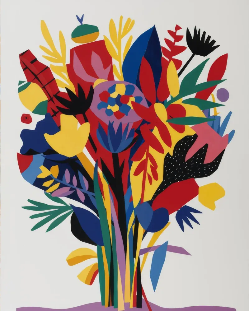 Abstract Floral Eruption poster by Tiga Bersama