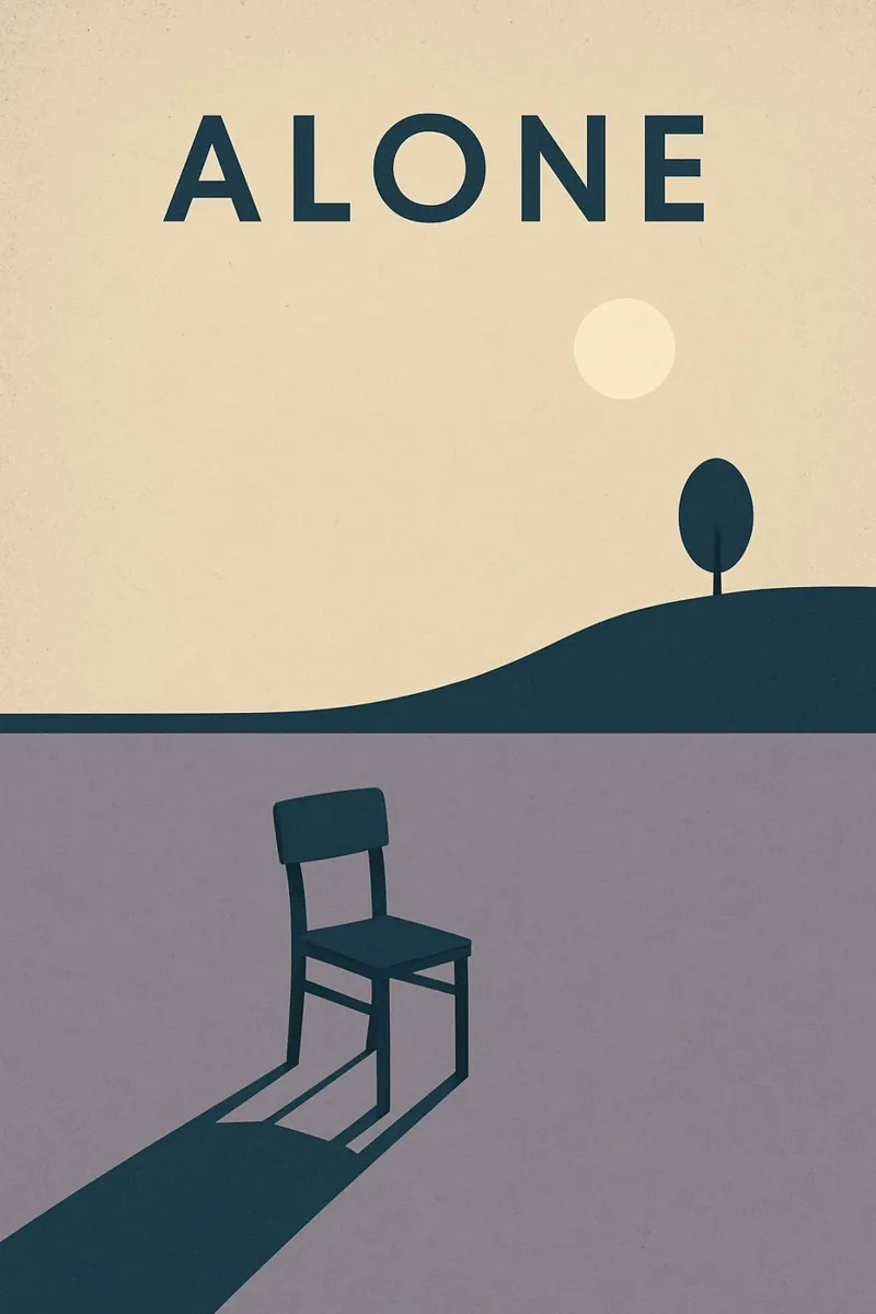 Alone - La bellezza silenziosa della solitudine poster con telaio in plastica da JETLAG | affiches voyage