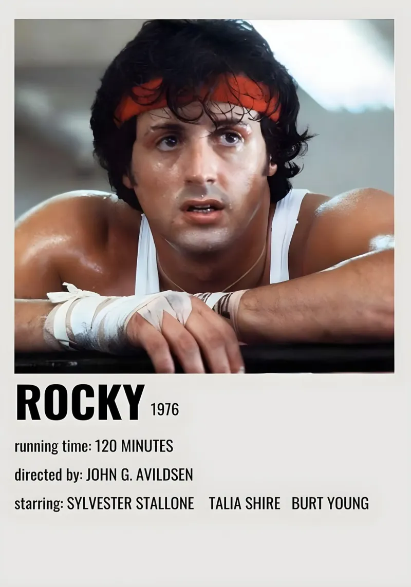 ROCKY 1976 pellicola backlit da MVFminimalist