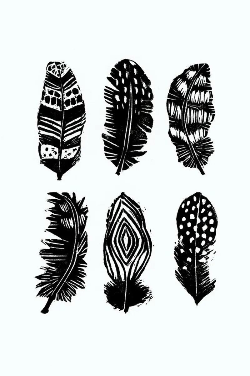 Feathers carta hahnemühle da Goed Blauw