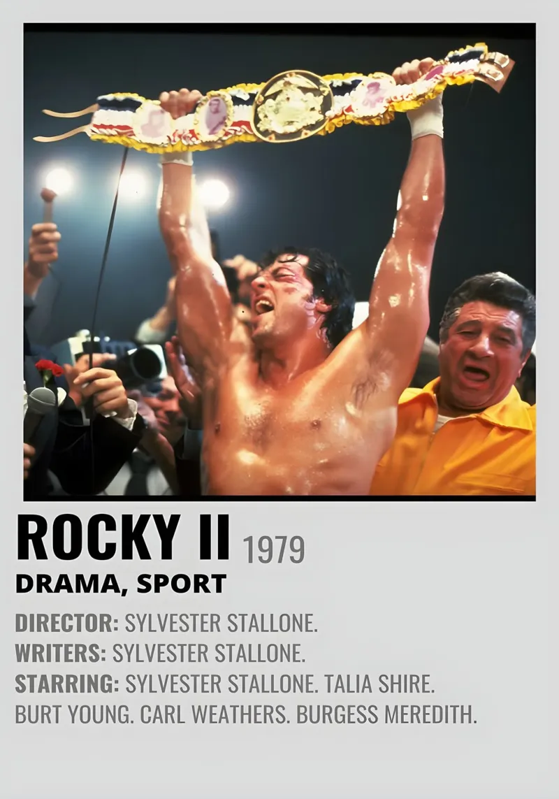 ROCKY II 1979 pellicola backlit da MVFminimalist