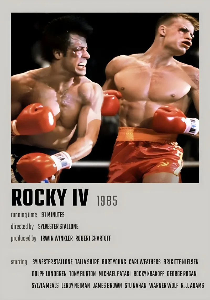 ROCKY IV 1985 pellicola backlit da MVFminimalist