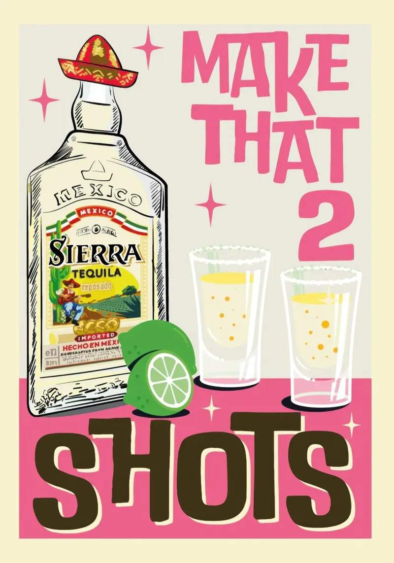 Tequila Shots pellicola backlit da Beauty wall