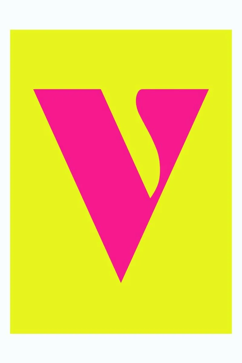 Colorful V canvas by Mottos by Sinan Saydik