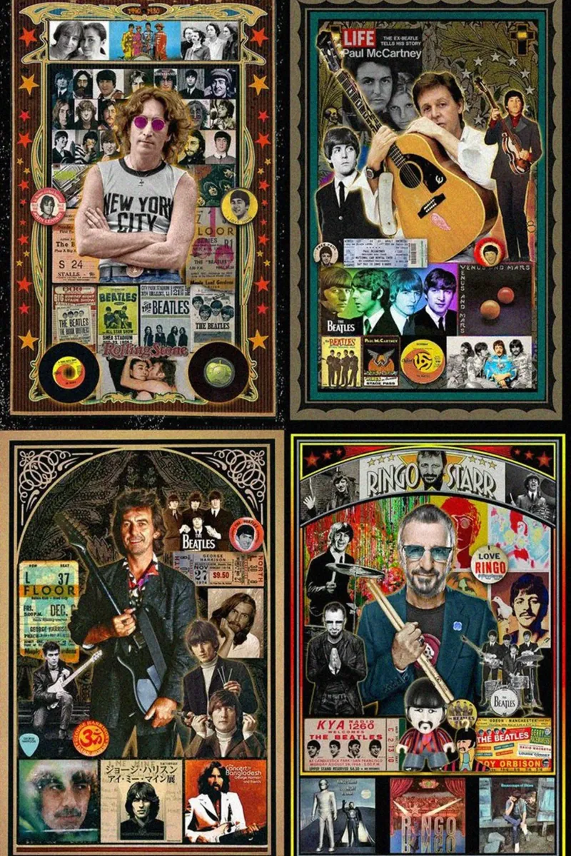 Let It Be Live poster con marco de aluminio de nabcu