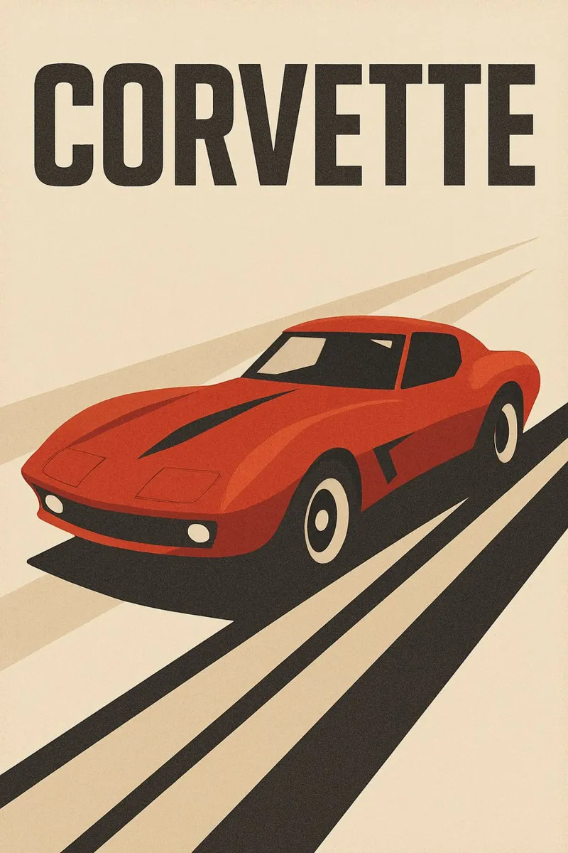 CORVETTE - La leggenda americana a tutta velocità pellicola backlit da Art Typo Essentiel