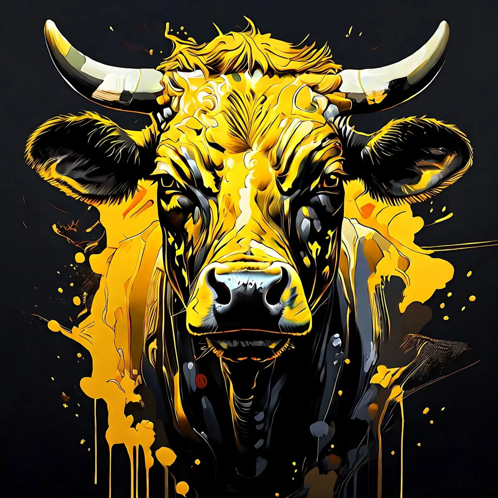 Mucca, stile_toro_G_1 pellicola backlit da Tierisch bunt by LK