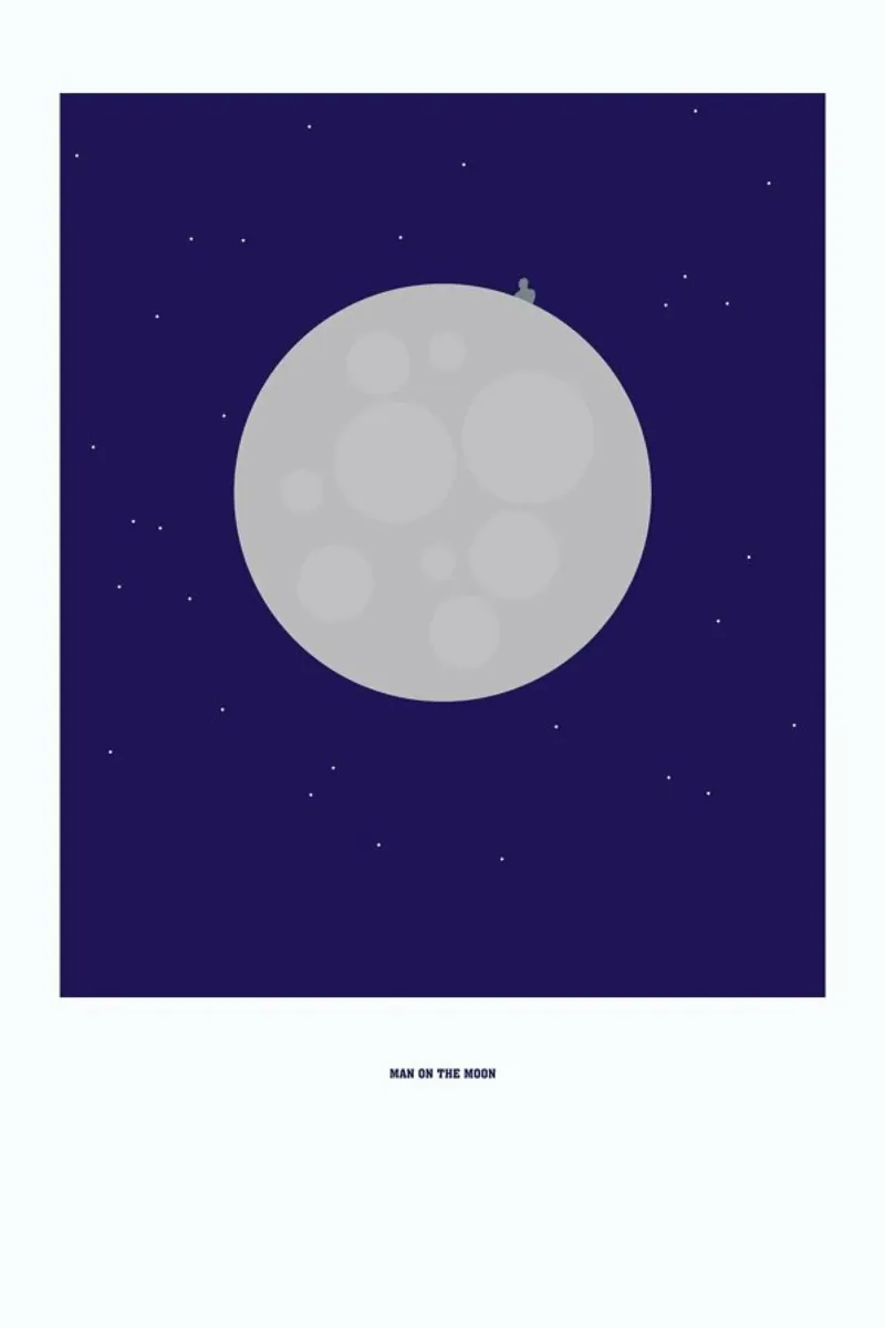 Man on the Moon pellicola backlit da Christophe Gowans