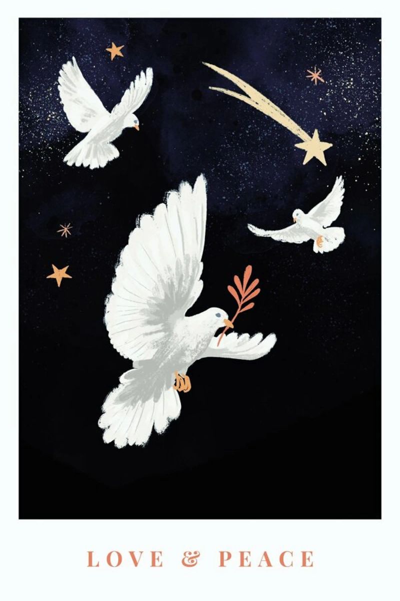 Love & Peace poster de Goed Blauw