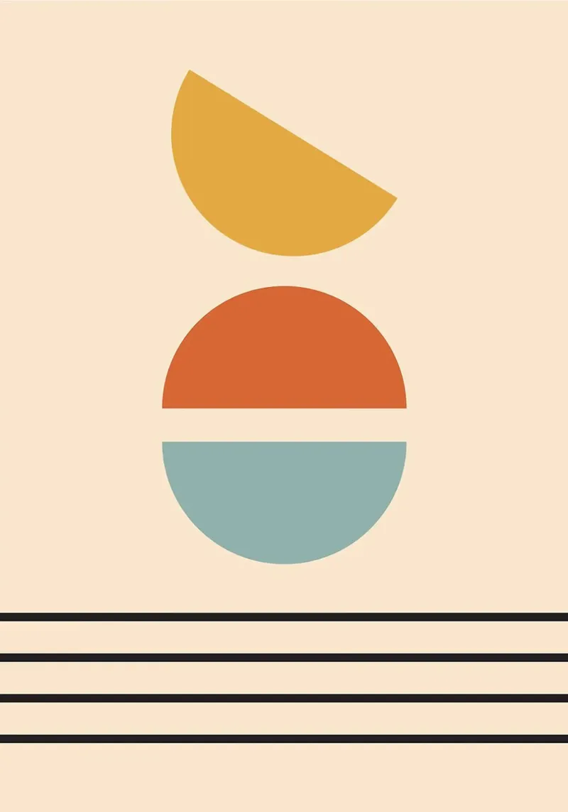 semicerchio geometrico poster da Ron Bale