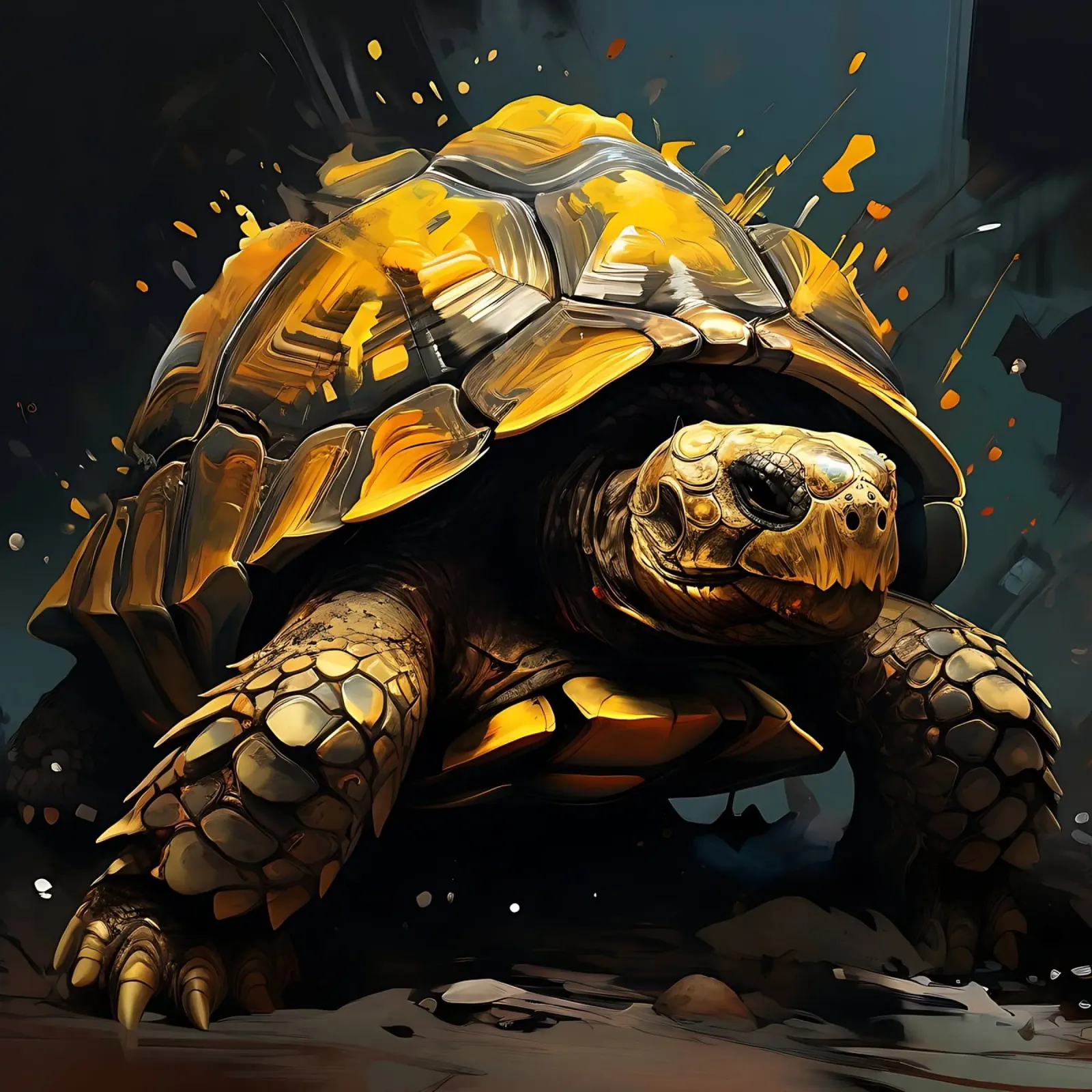 Turtle_style_G_1 canvas by Tierisch bunt by LK