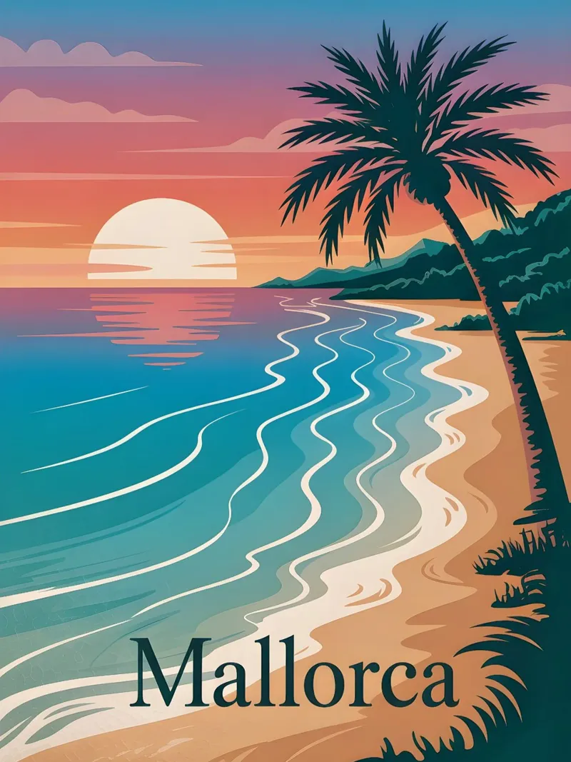Mallorca Reiseposter poster da Vintage Travel Art