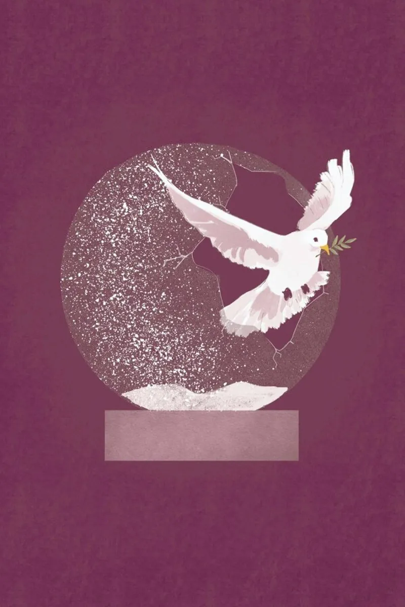 Snowglobe Dove plexiglass da Goed Blauw