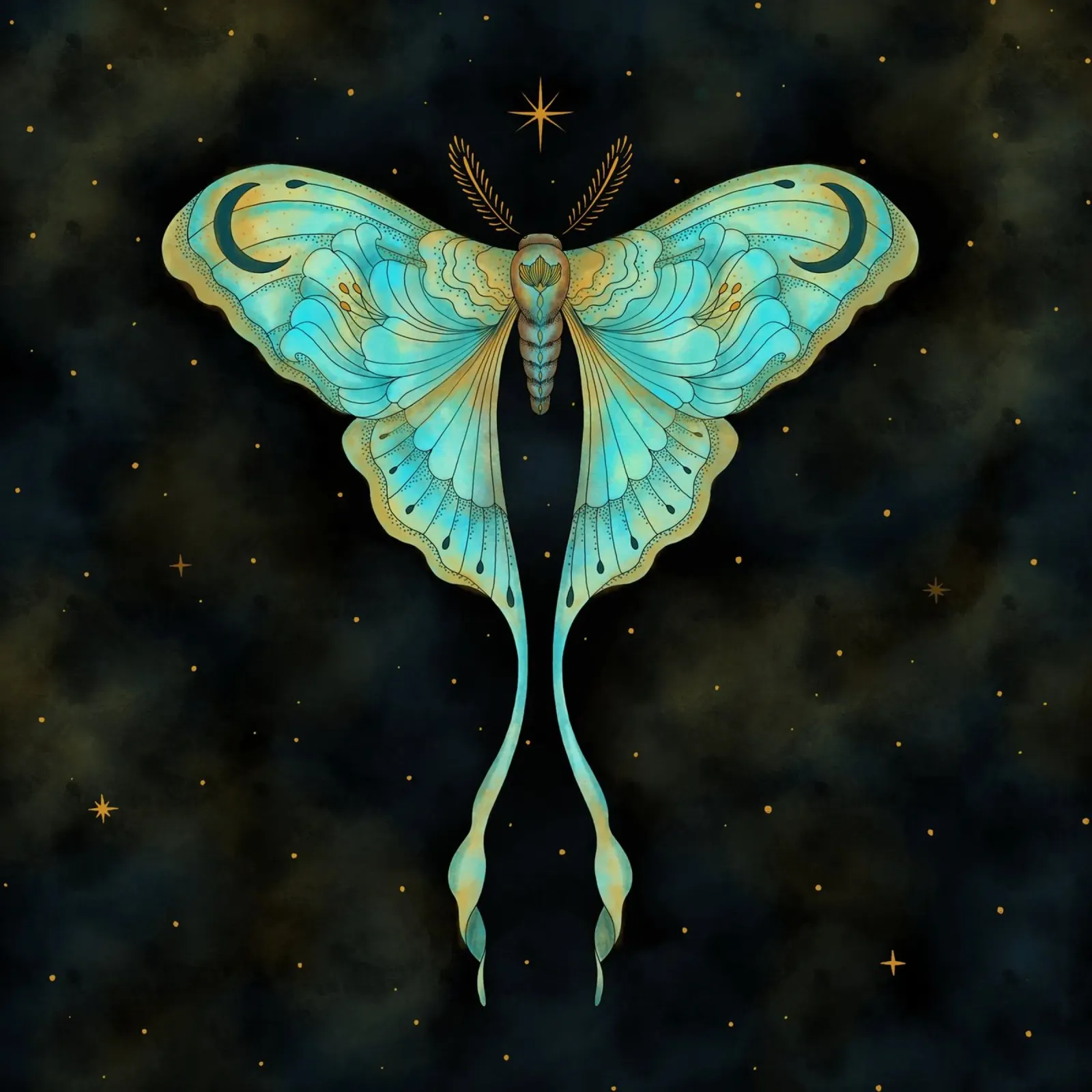 Luna Moth pellicola backlit da Vivi Nicolin