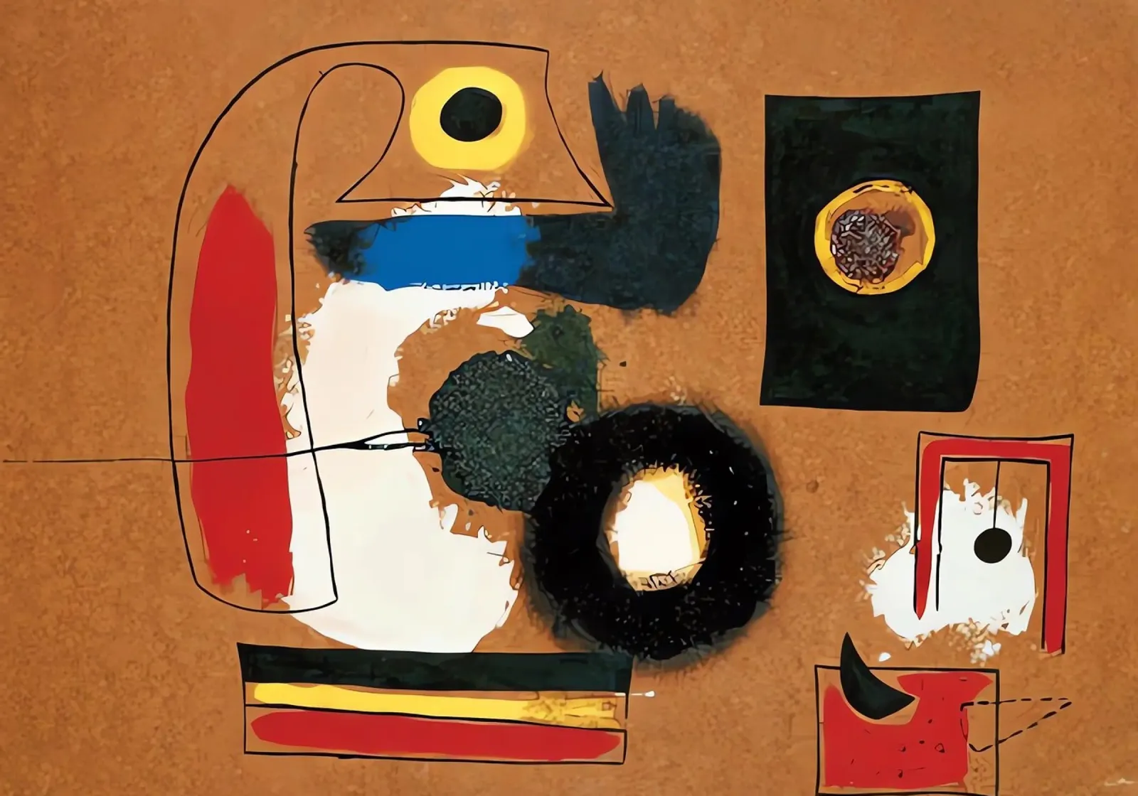 Joan Miró - Pittura pellicola backlit da Narciso