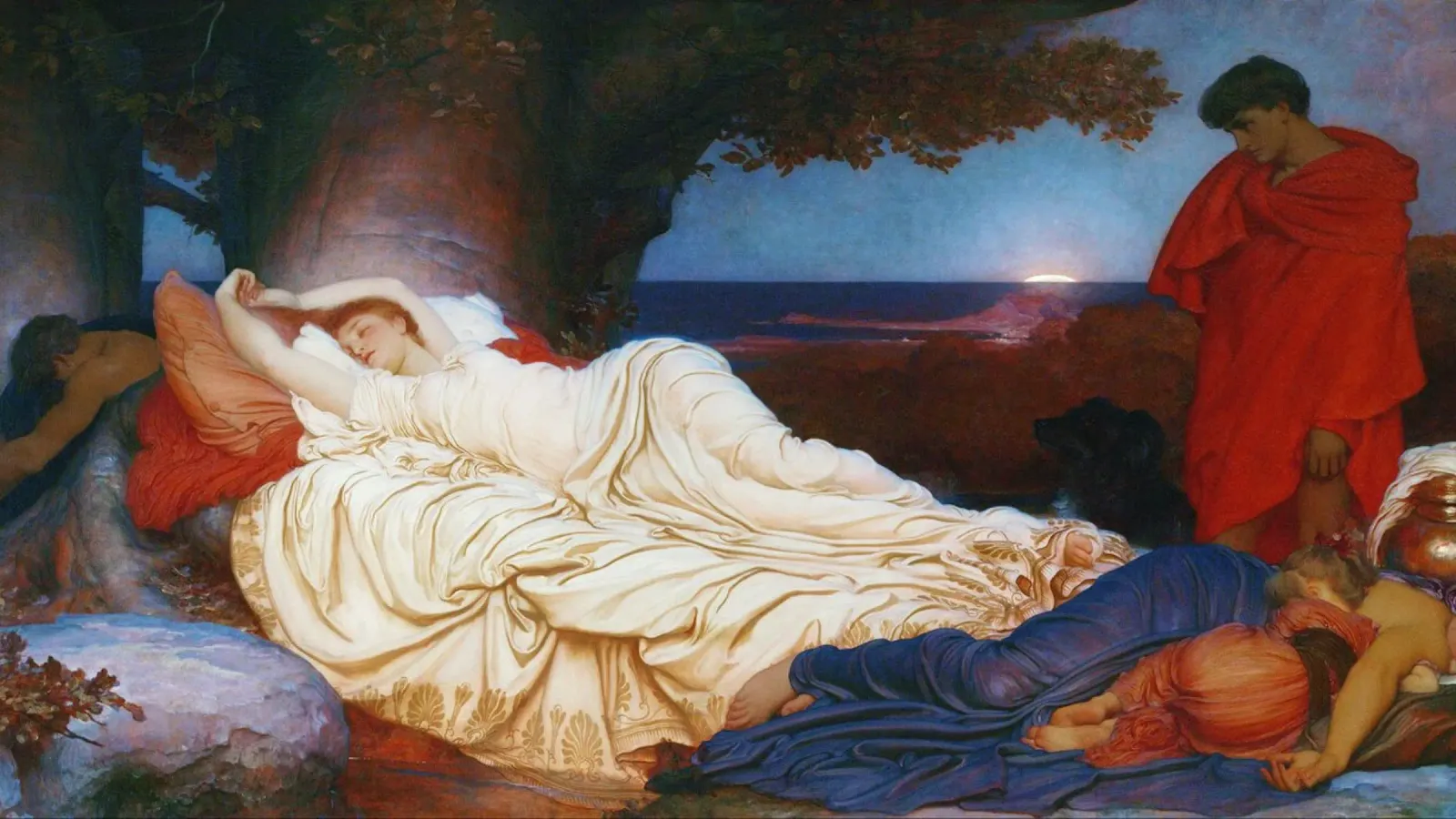 Cimone e Ifigenia (1868)Frederic Leighton pellicola backlit da Venus Art