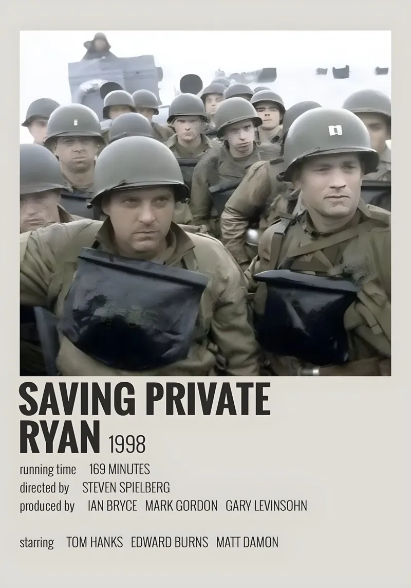 SAVING PRIVATE RYAN 1998 carta hahnemühle da MVFminimalist