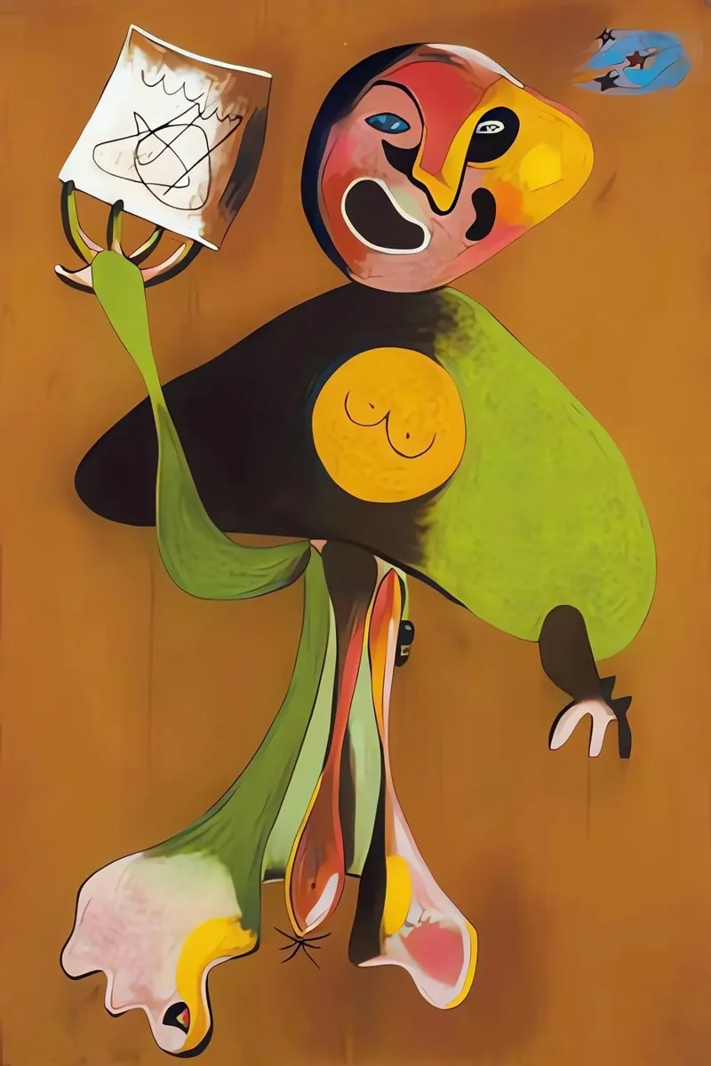 Vrouw (Operazangeres) acryl van Narciso