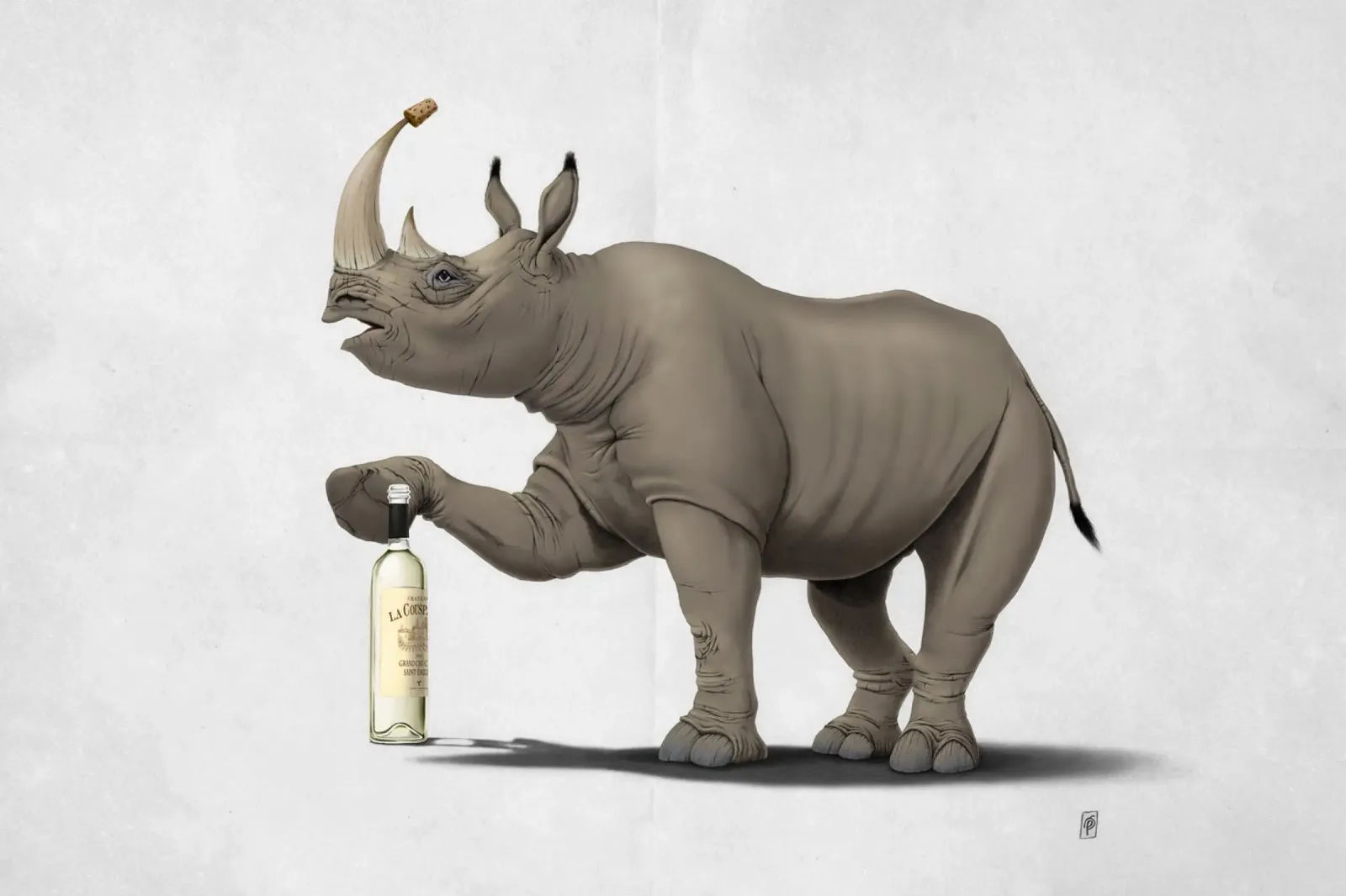 Cork it, Dürer! (Wordless) pellicola backlit da Rob Art | Illustration