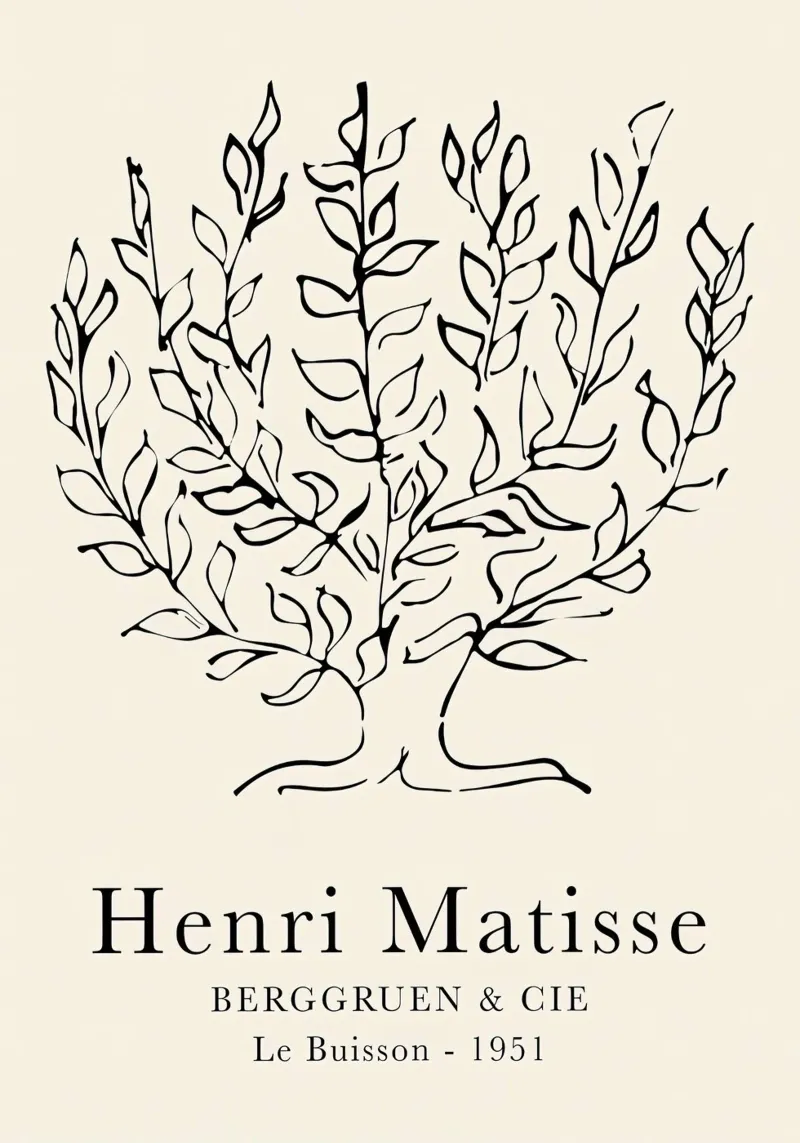Matisse Le Buisson Schizzo di un albero 1951 pellicola backlit da Jam Poster