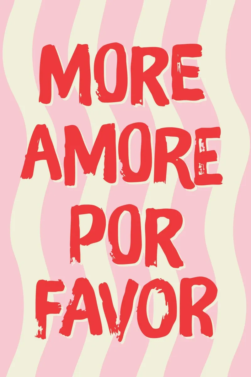 MORE AMORE POR FAVOR poster con telaio in plastica da STUDIO 4H37