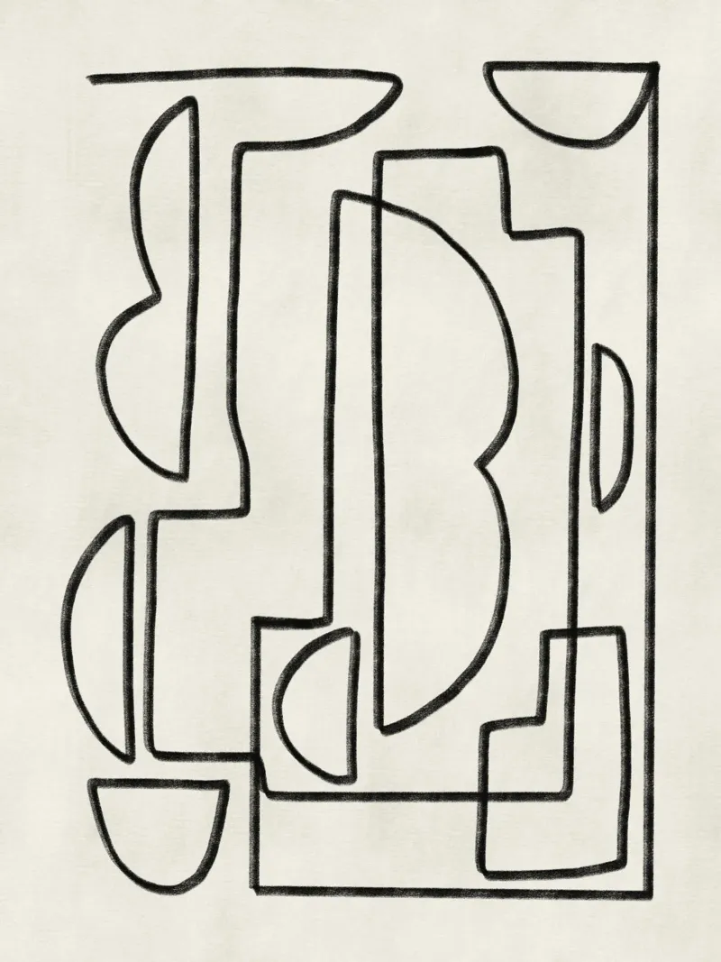 Line art geometry abstract plexiglas de Little Dean