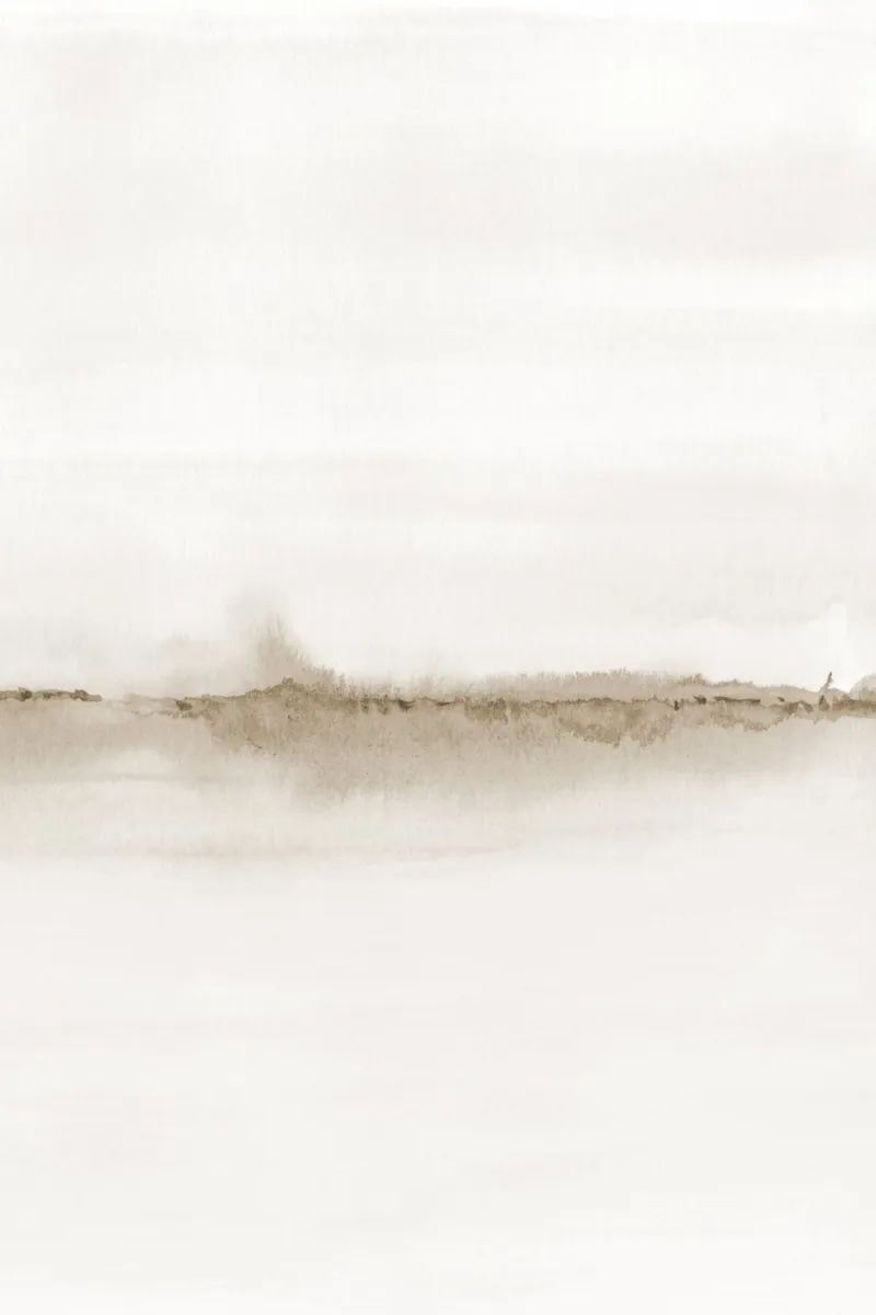 Minimalist beige landscape diptych 2/2 poster with aluminum frame by NouveauPrints