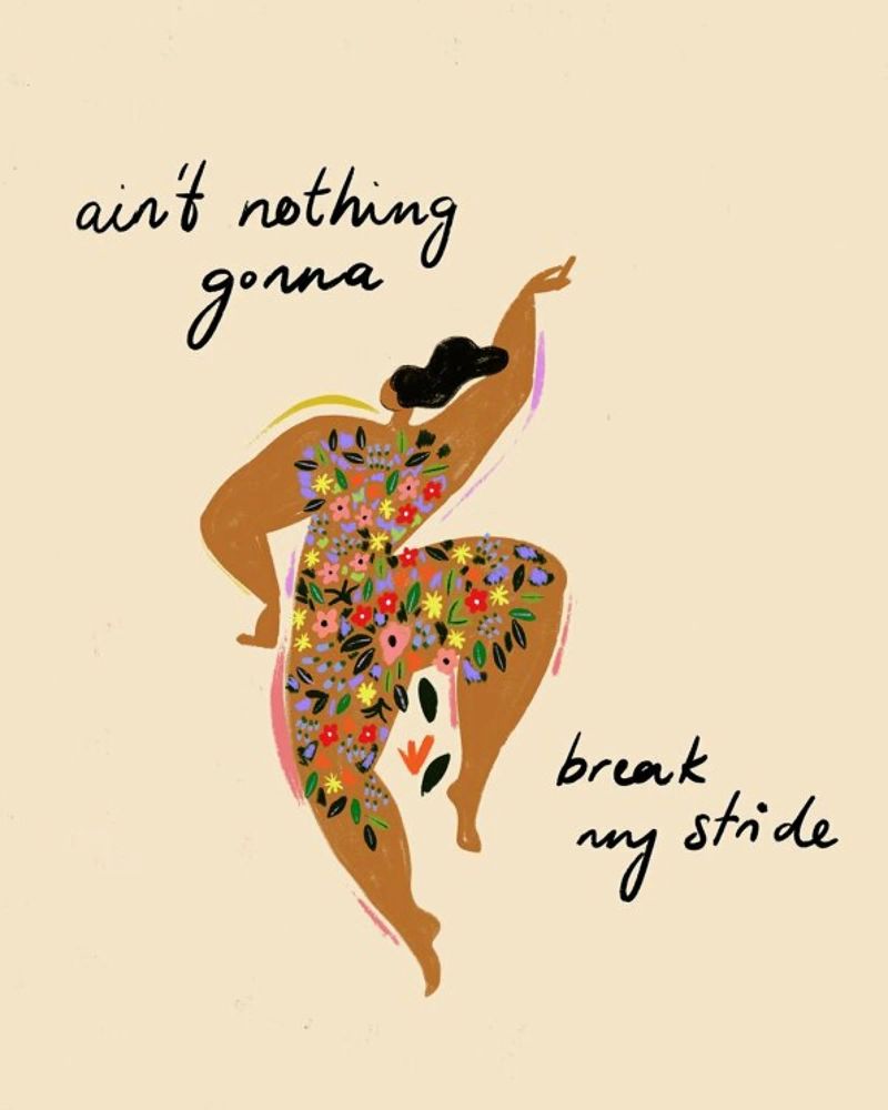 Nothings gonna break my stride poster con telaio in plastica da Arty Guava