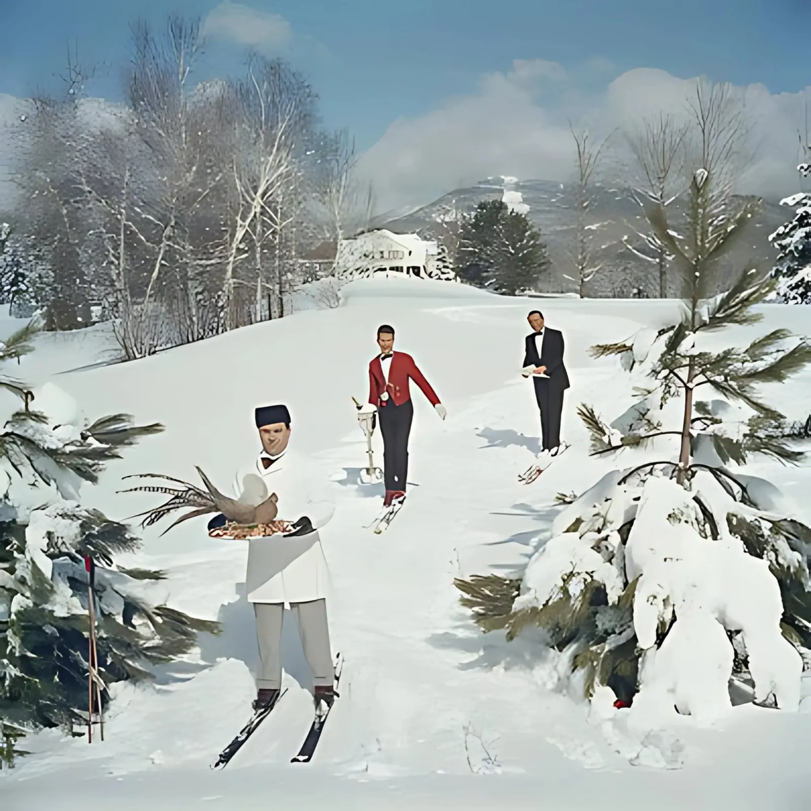 Slim Aarons - Camerieri sciatori pellicola backlit da kaitlinparkershop